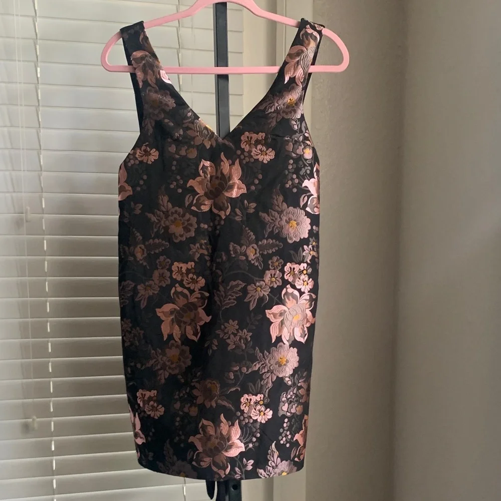 Urban outfitters jacquie jaquard floral tie back dress xs - Picture 3 of 13